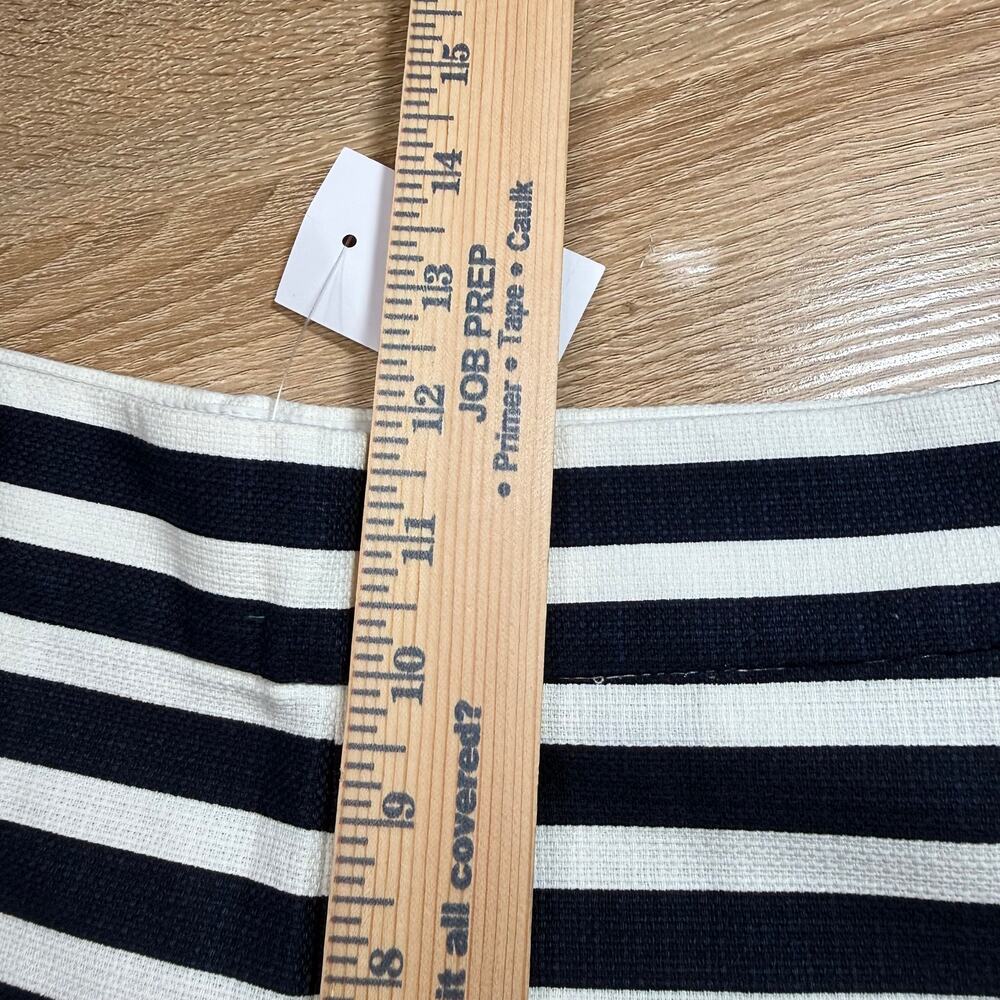 NWT J.Crew womens  Striped Basketweave Shorts navy and white size 8 - Picture 5 of 7
